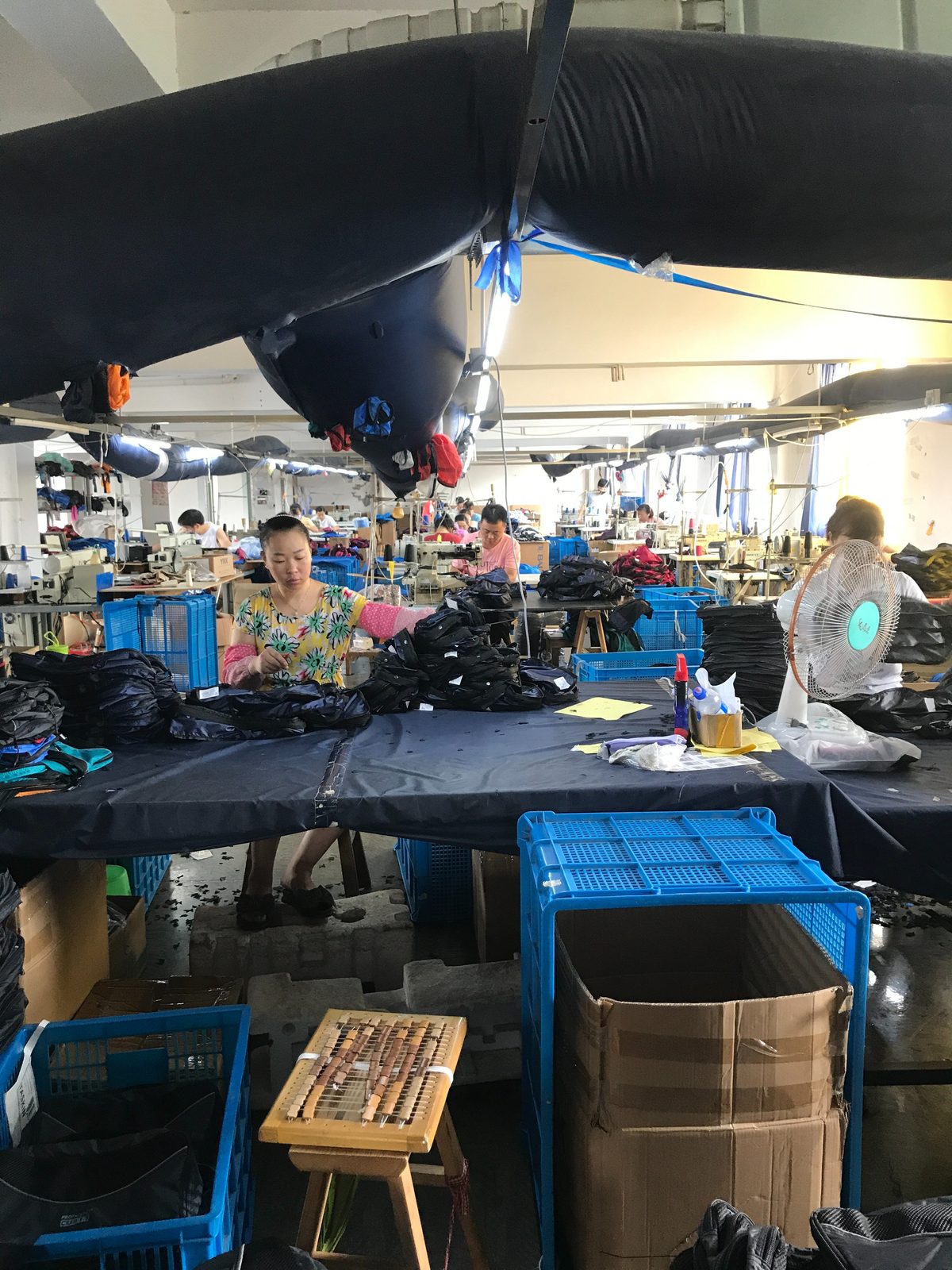 YCT Bag workers assembling bags