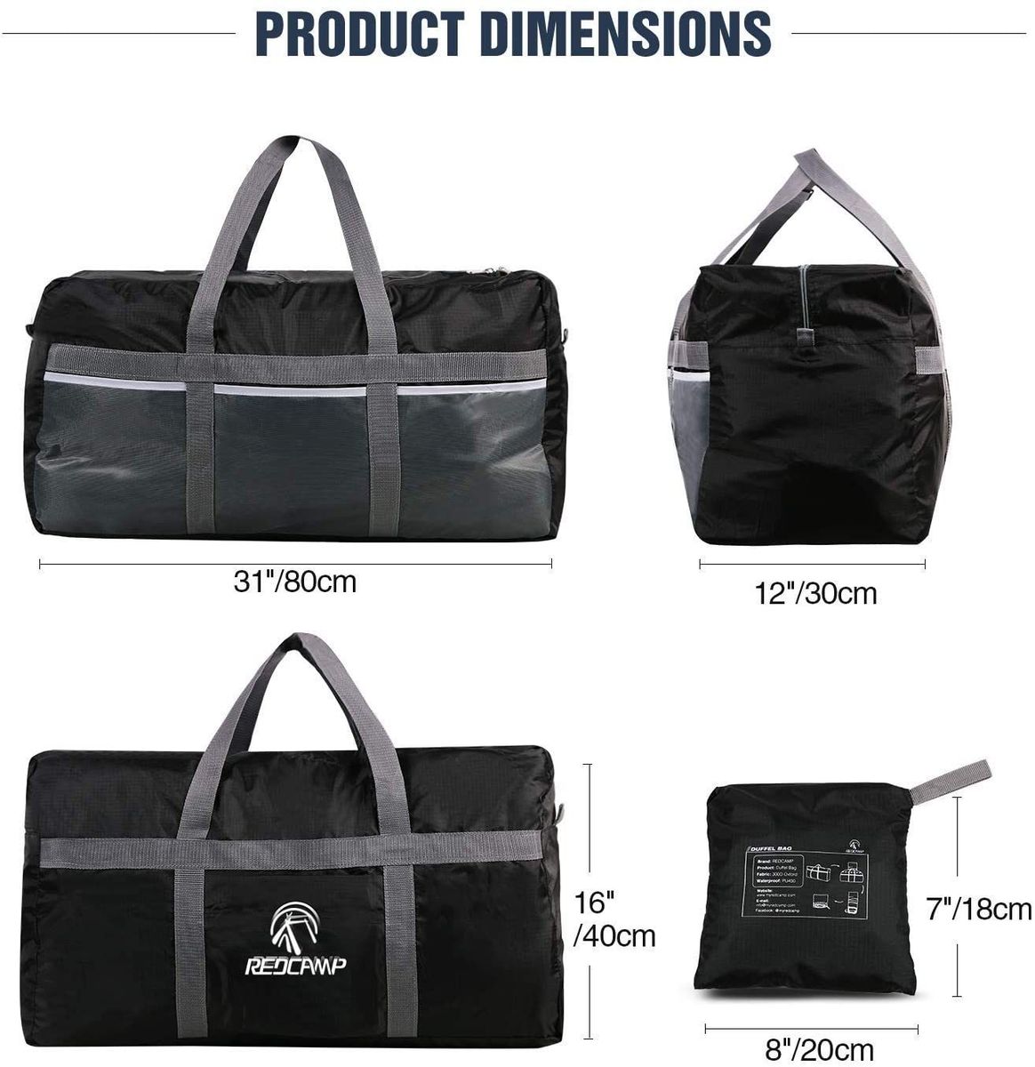 Extra-Large Foldable Duffle 60-96L YT-01127 - view 5