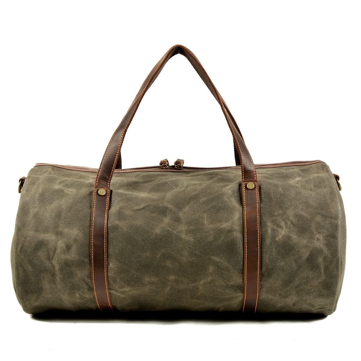 Waxed Canvas Barrel Duffle YT-10034 - main view
