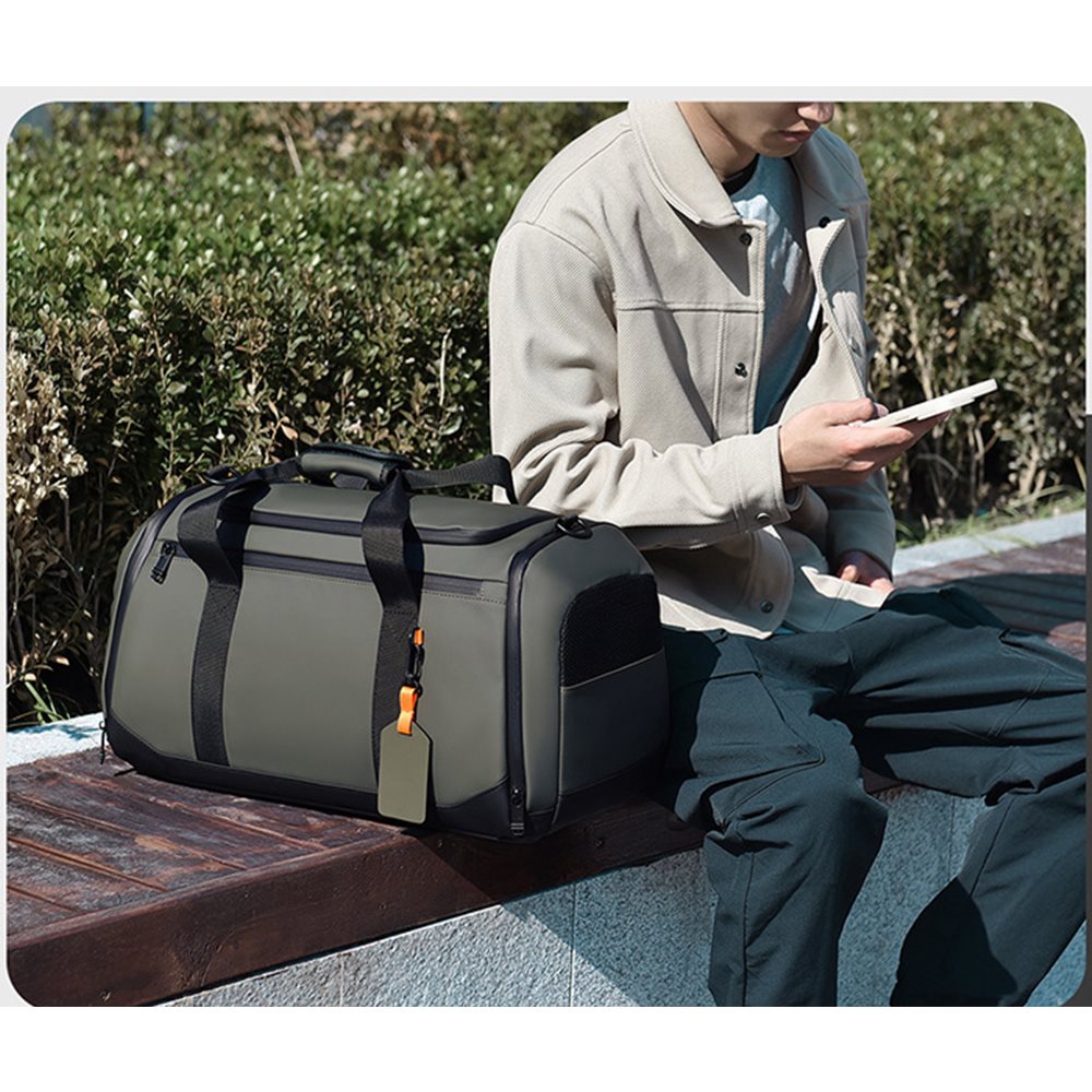 PU face-coated gym and travel duffle with shoe compartment YT-10061 - view 5