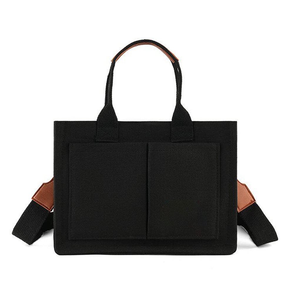 Canvas tote with two front pockets and detachable shoulder strap YT-11008 - view 3