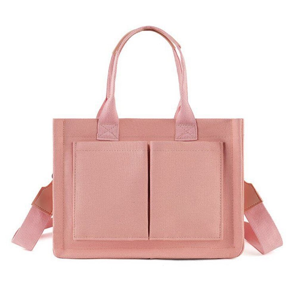 Canvas tote with two front pockets and detachable shoulder strap YT-11008 - view 4