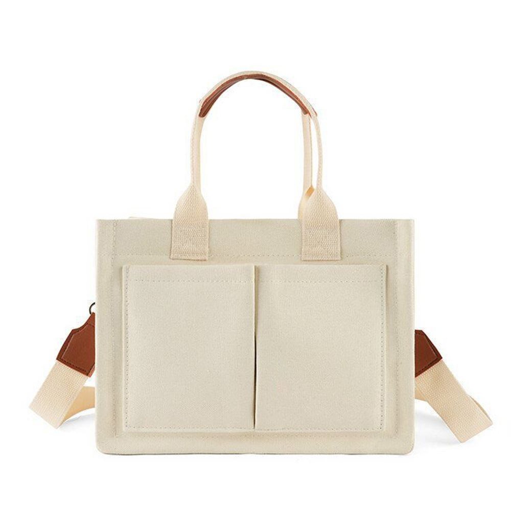 Canvas tote with two front pockets and detachable shoulder strap YT-11008 - view 5