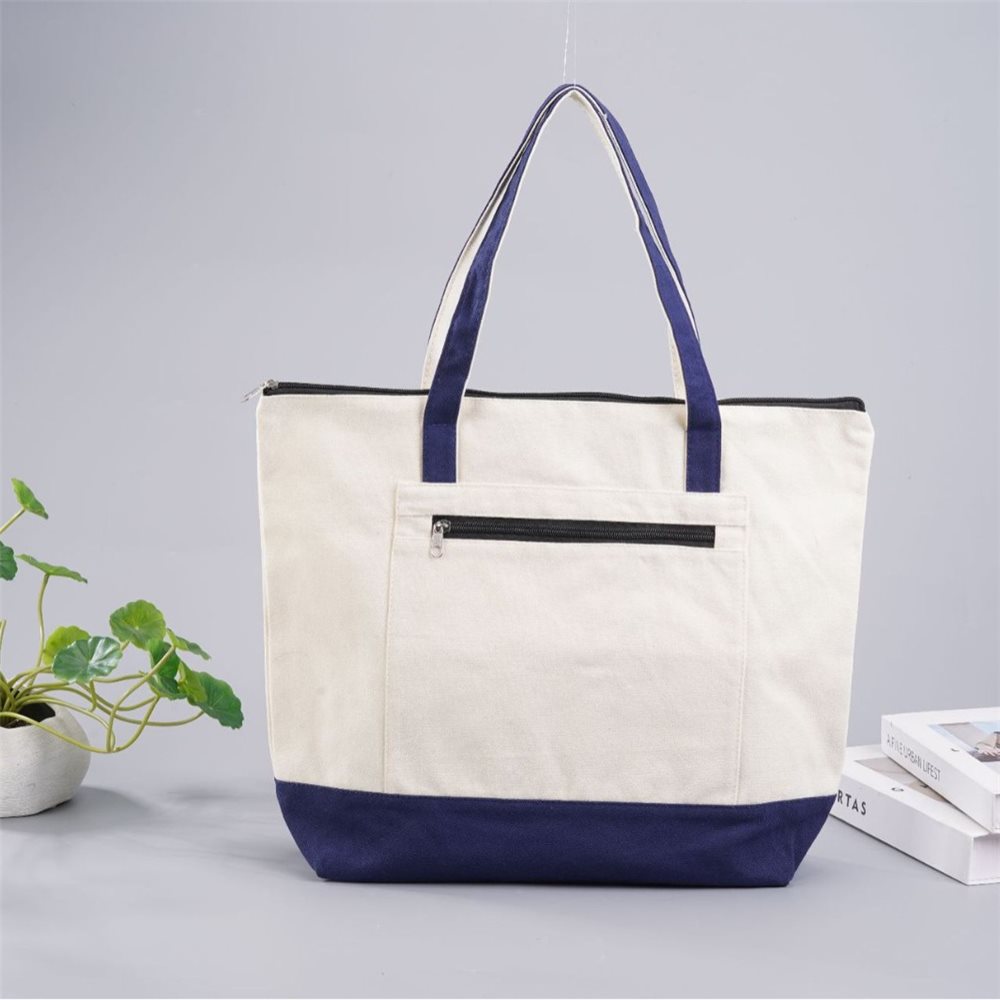 Two-tone canvas zip tote bag YT-11010 - view 3