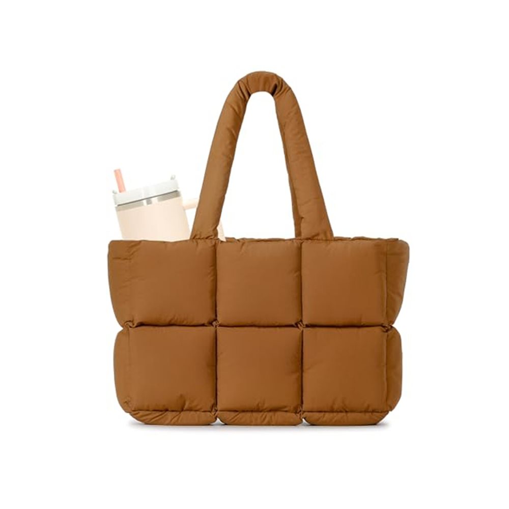 Quilted puffer tote bag with padded laptop sleeve YT-11012 - view 2
