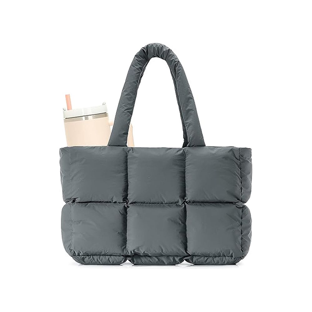 Quilted puffer tote bag with padded laptop sleeve YT-11012 - view 4