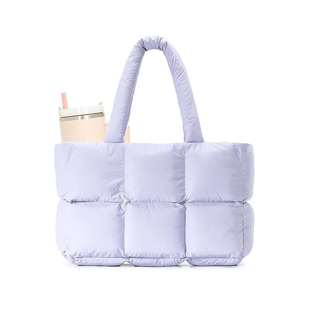 Quilted puffer tote bag with padded laptop sleeve YT-11012 - view 6