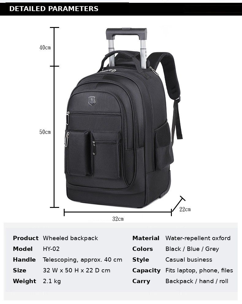 Wheeled Laptop Backpack YT-14011 - view 6
