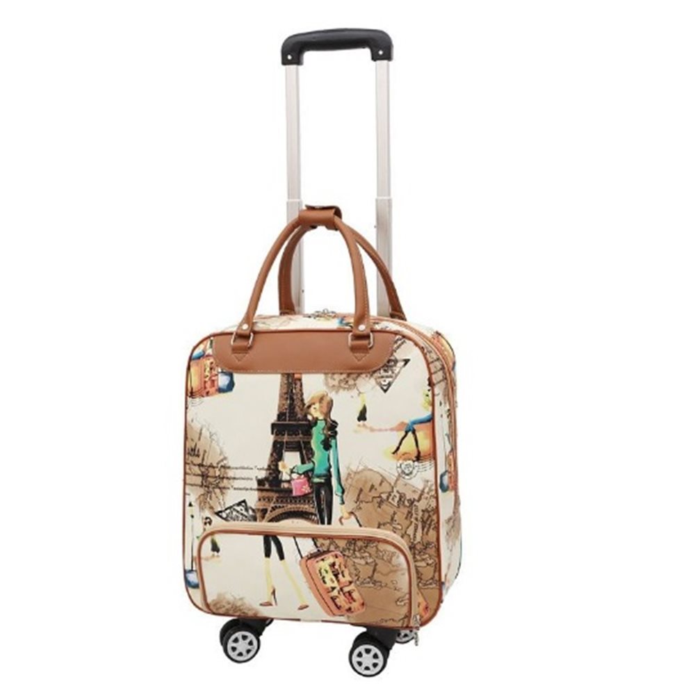 Printed PU rolling weekender bag YT-14012 - view 2