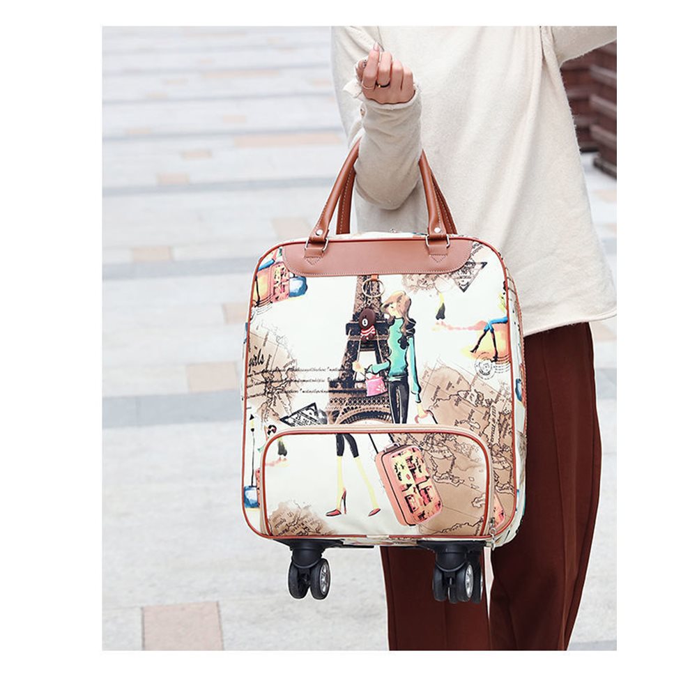 Printed PU rolling weekender bag YT-14012 - view 6