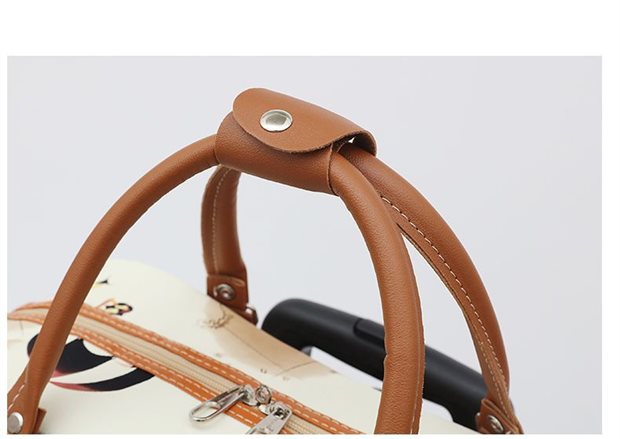 YT-14012 faux-leather twin handles