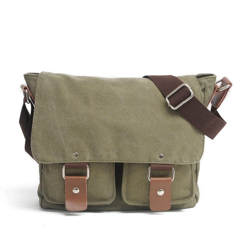PU Leather Waxed Canvas Messenger - custom OEM YT-07502