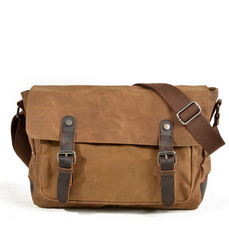 Leather Waxed Canvas Messenger - custom OEM YT-07503